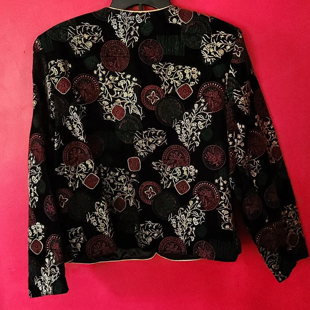 Norton McNaughton Black Velvet Jacket - Picture 2 of 4